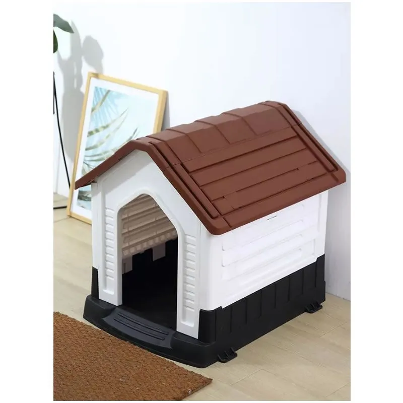 58*78*79Cm Spacious Outdoor Dog Kennel/House Brown -N606344