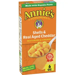 Annie's Shells & Aged Cheddar Mac & Cheese, 6 oz