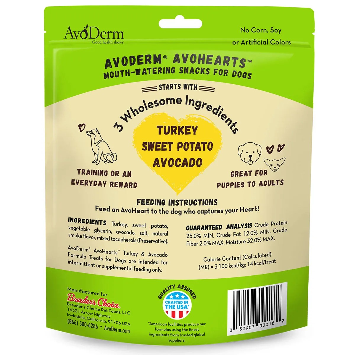 Avoderm AvoHearts Turkey & Avocado Dog Treats 5oz