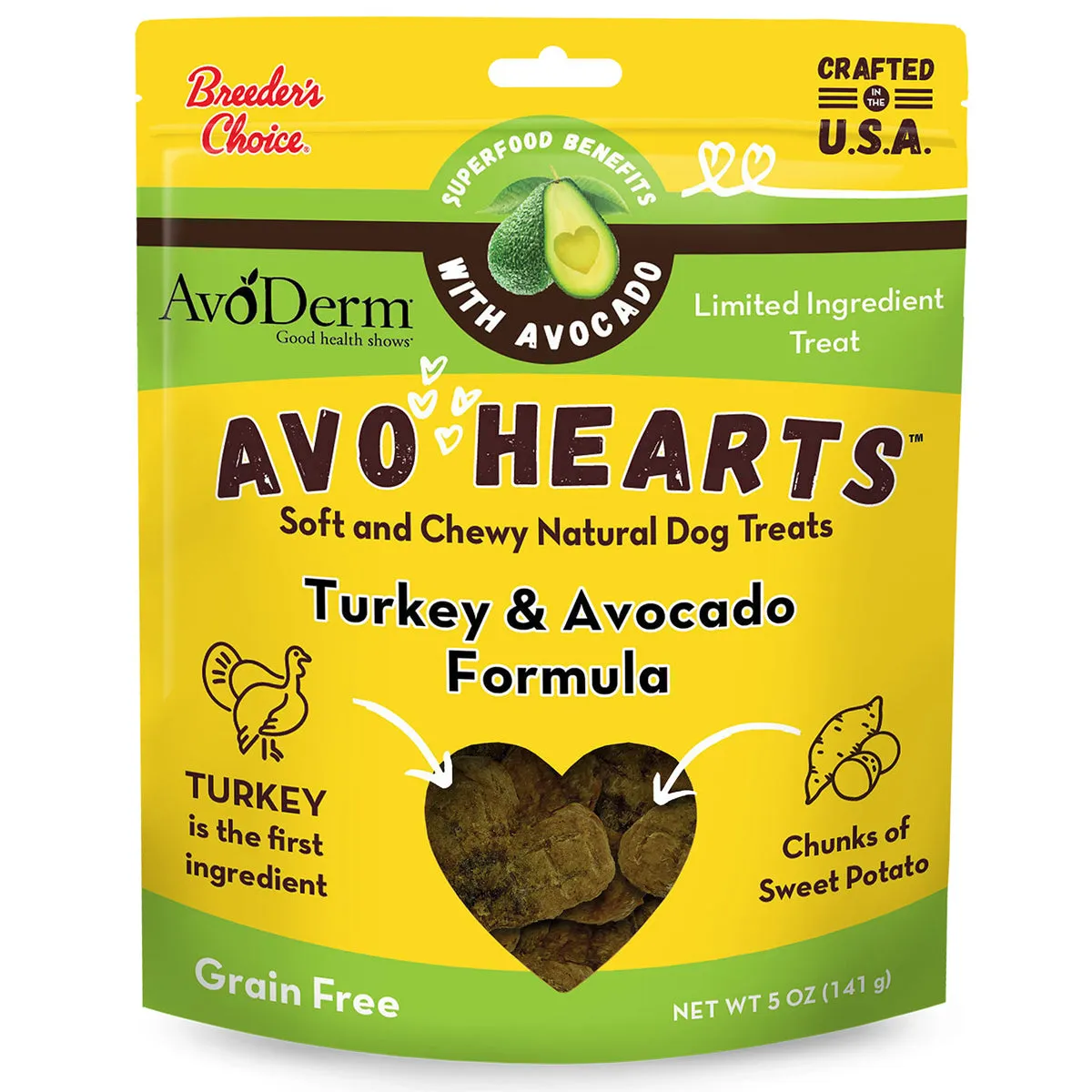 Avoderm AvoHearts Turkey & Avocado Dog Treats 5oz