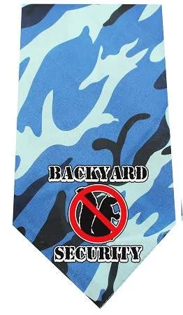 Back Yard Security Screen Print Bandana Blue Camo