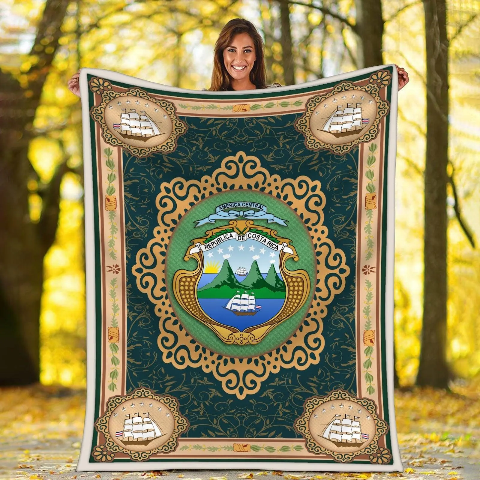 Blanket Costa Rica Coat of Arms