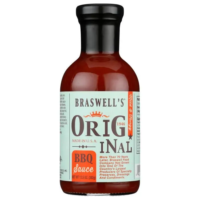 Braswell - Sauce BBQ Original, 13.5 oz - Pack of 6