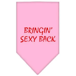 Bringin Sexy Back Screen Print Bandana Light Pink Small