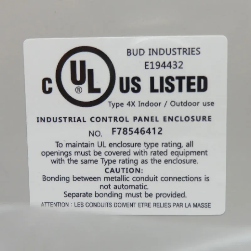 Bud Industries 13.78 x 9.84 x 5.9 in IP66 Outdoor Clear Door Enclosure NBF-32422