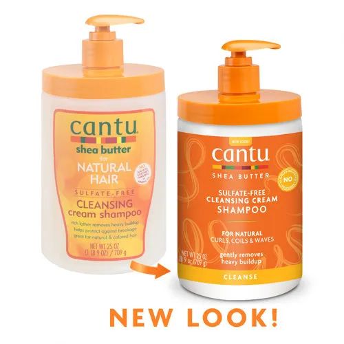 Cantu Shea Butter Sulfate-Free Cleansing Cream Shampoo For Natural Coils, Curls & Waves