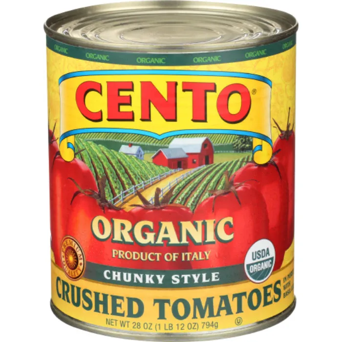 Cento - Organic Crushed Tomatoes, 28 Oz (Pack of 6)