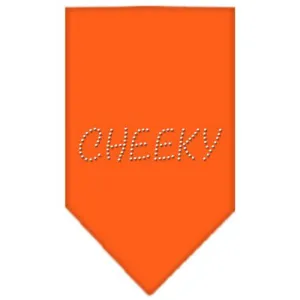 Cheeky Rhinestone Bandana Orange Large