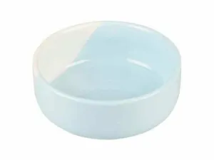 Feeding bowl Stone grace 600ml - 14,5x14,5x5,5cm blue/white