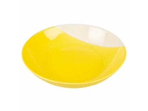 Feeding plate Stone grace 500ml - 18,5x18,5x4,5cm yellow/white