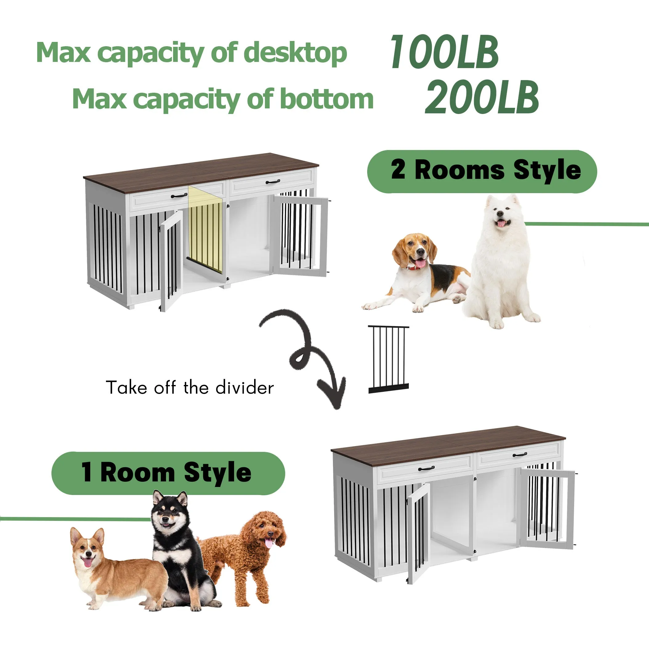 Furniture Style Dog Crate 64.6 Inch -150161