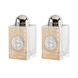 Gold Crystal Salt & Pepper Shakers 2pc