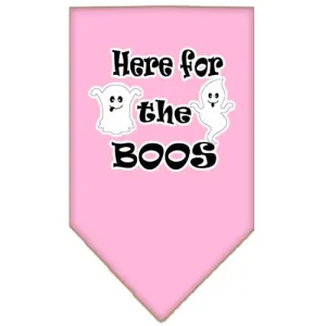 Here For The Boos Screen Print Bandana Light Pink Large