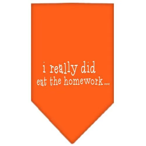 I really did eat the Homework Screen Print Bandana Orange Small