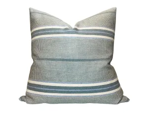 Indoor Outdoor Mayan Pillow Cover in Jade, Clay McLaurin Textiles