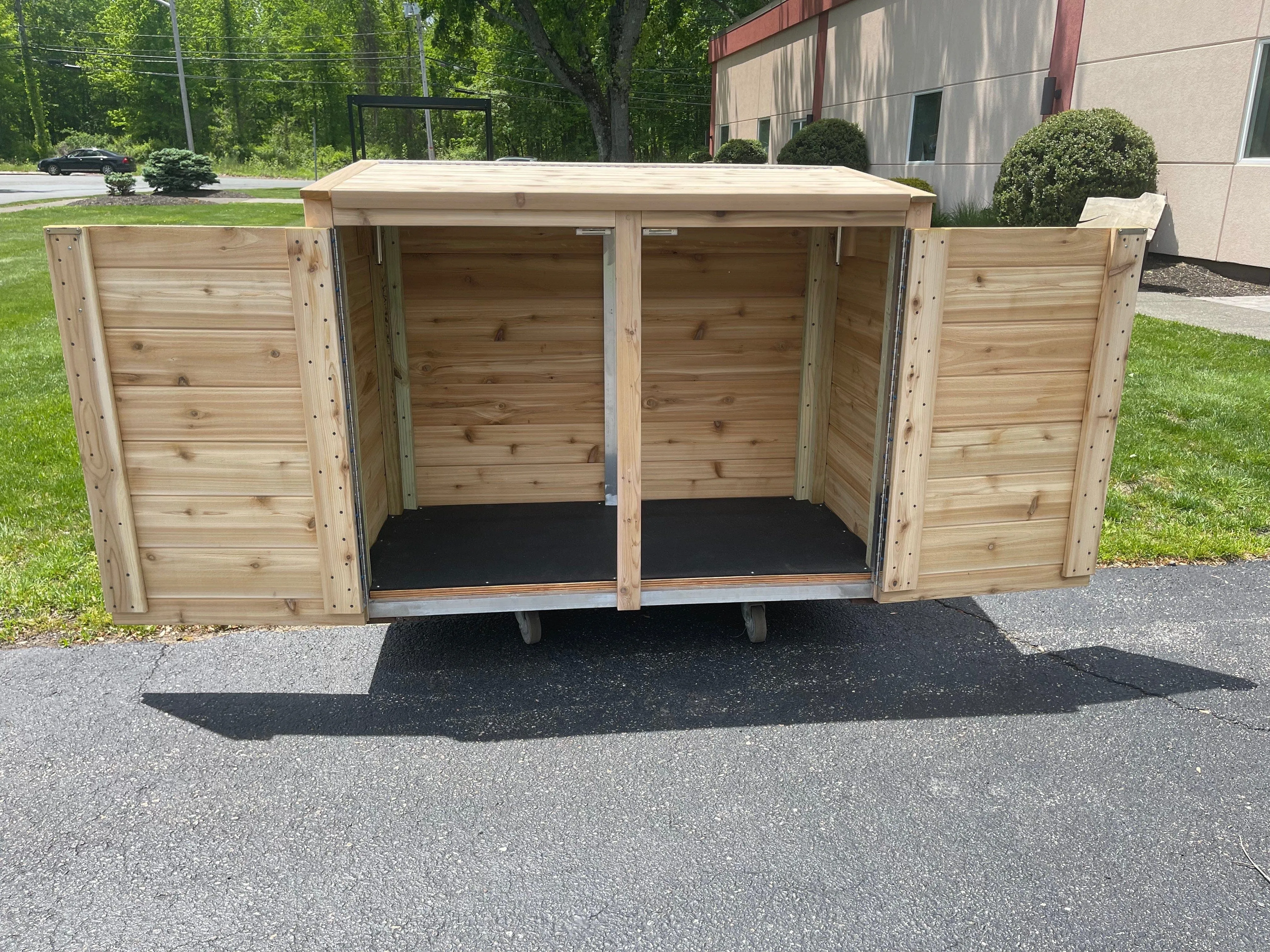 Knotty Cedar Trash Enclosure