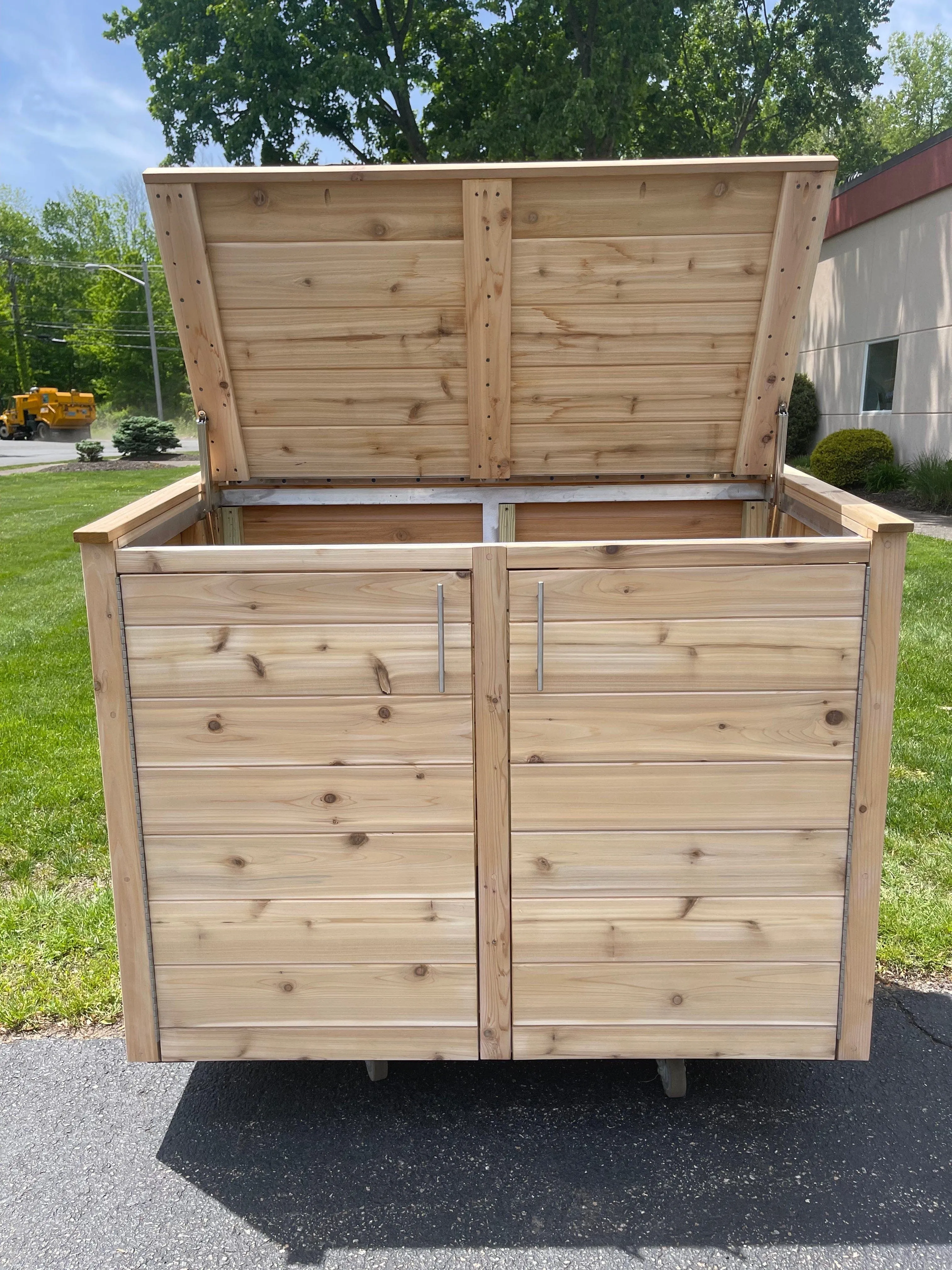 Knotty Cedar Trash Enclosure