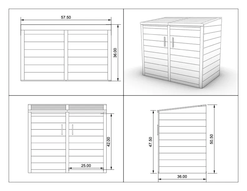 Knotty Cedar Trash Enclosure