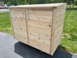 Knotty Cedar Trash Enclosure