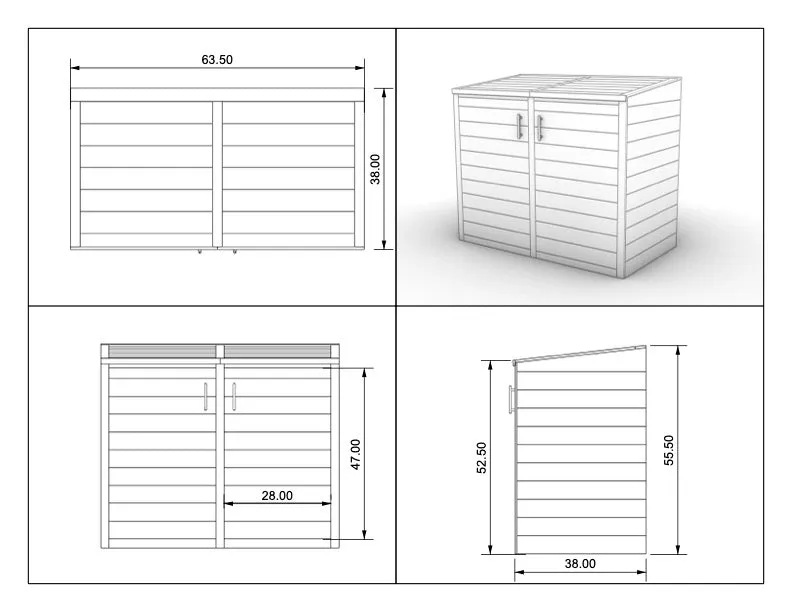 Knotty Cedar Trash Enclosure