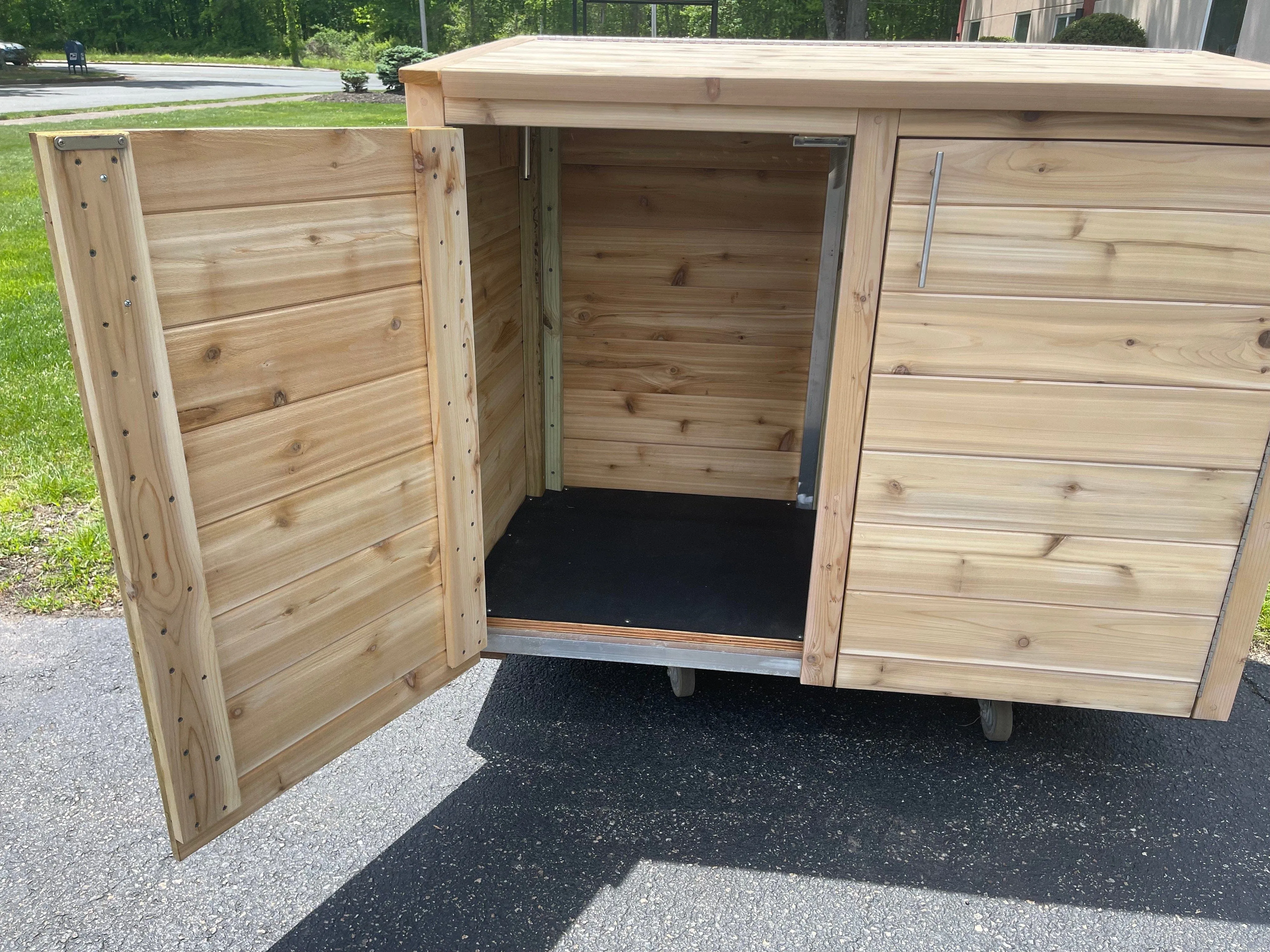 Knotty Cedar Trash Enclosure