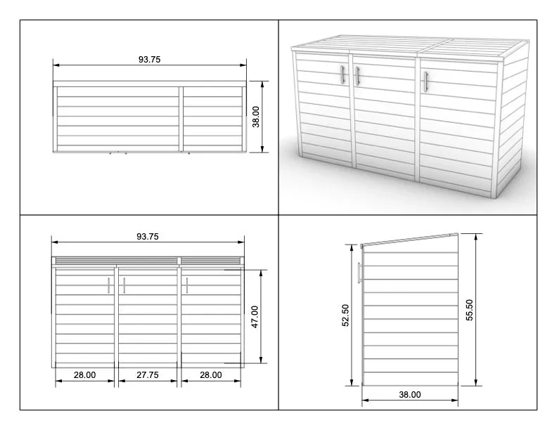 Knotty Cedar Trash Enclosure