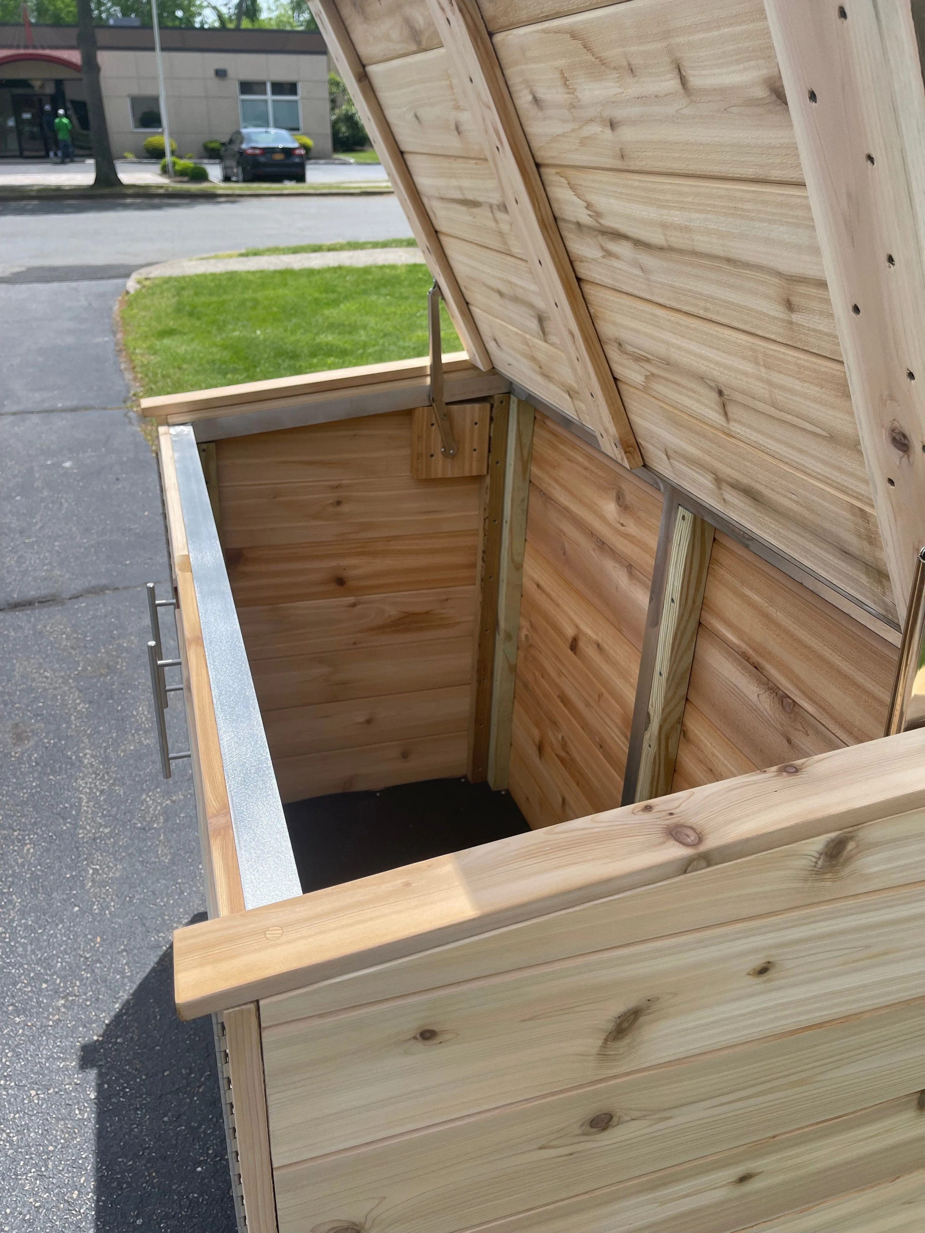 Knotty Cedar Trash Enclosure