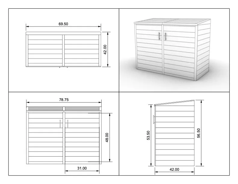 Knotty Cedar Trash Enclosure