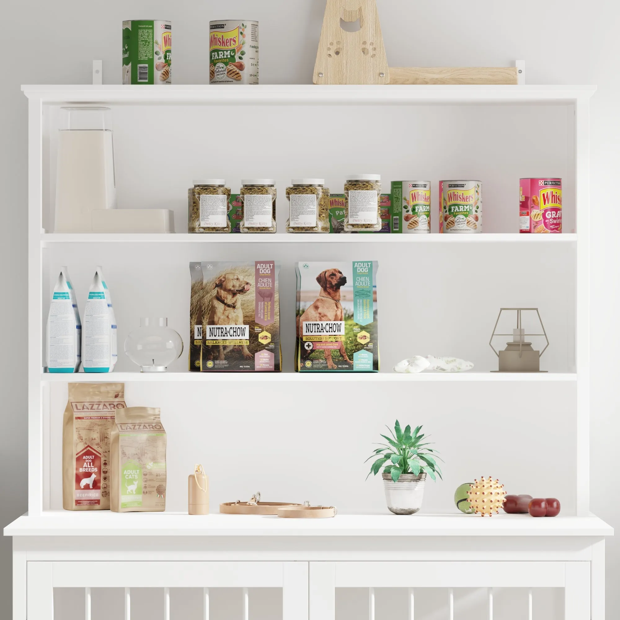 Large Dog Crate with 2 Doors and 3 Shelves