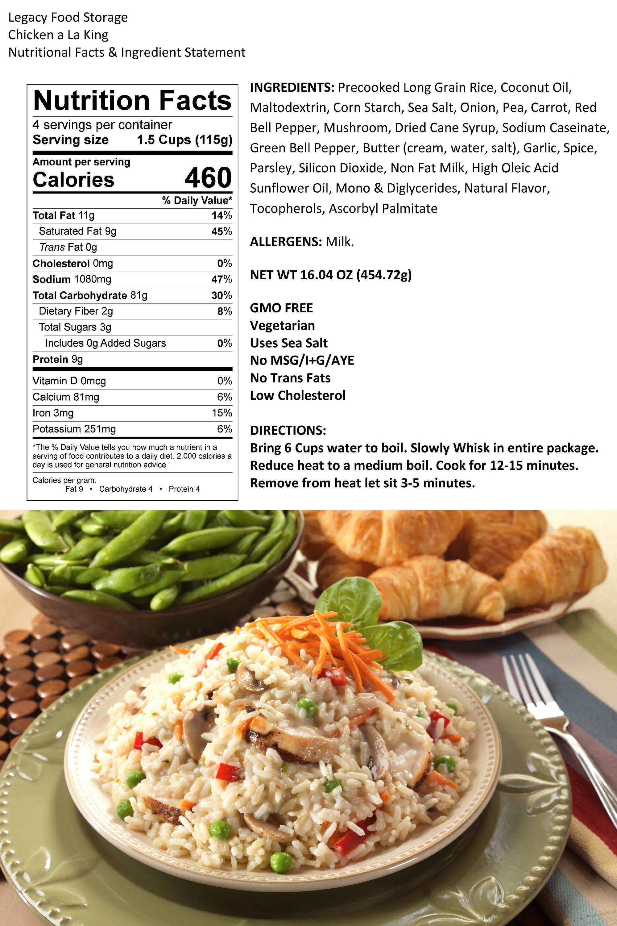 Legacy Gluten Free Entrée Bucket - 360 Servings