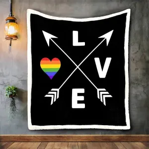 Lgbt Rainbow Pride Blanket, Love Is Love Pride Lgbt Quilt, Blanket For Lgbtq, Gaymer Gift