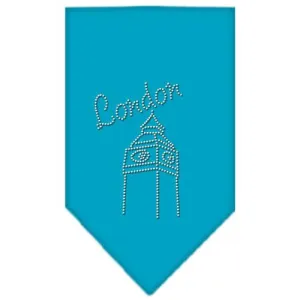 London Rhinestone Bandana Turquoise Large