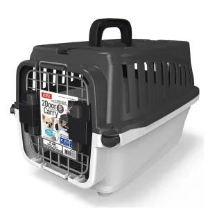 Marukan 2-Door Carrier for Dogs & Cats Black S (DA012)