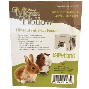 Moss Hollow Hideout with Hay Feeder