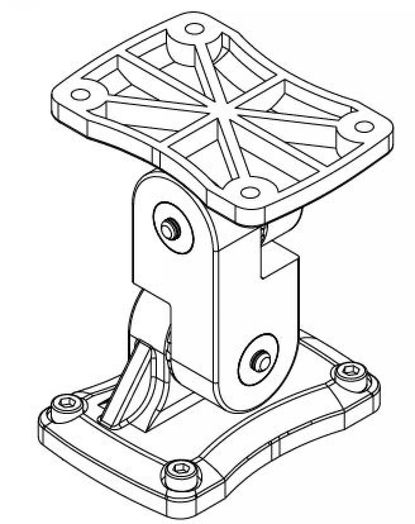 One Systems PT10.M 316 Grade (Marine) Stainless Steel Pan / Tilt Bracket For 104.STH, 106.STH, 104.HTH And 106.HTH (White)