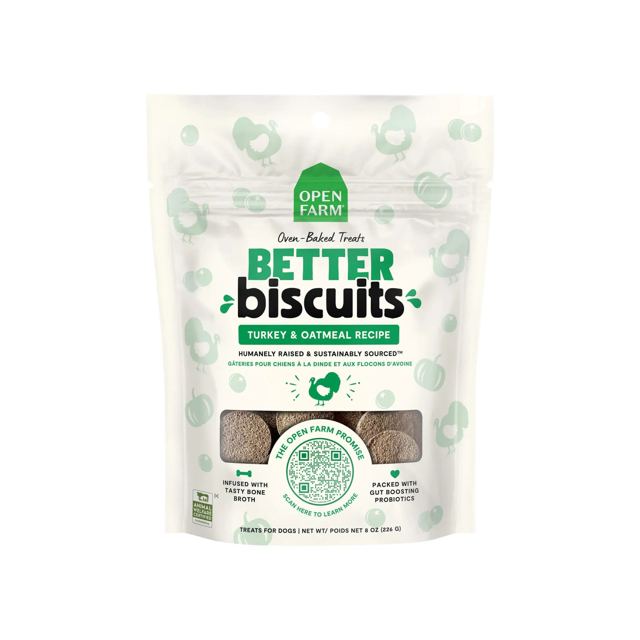 Open Farm Better Biscuits Dog Treats 8oz