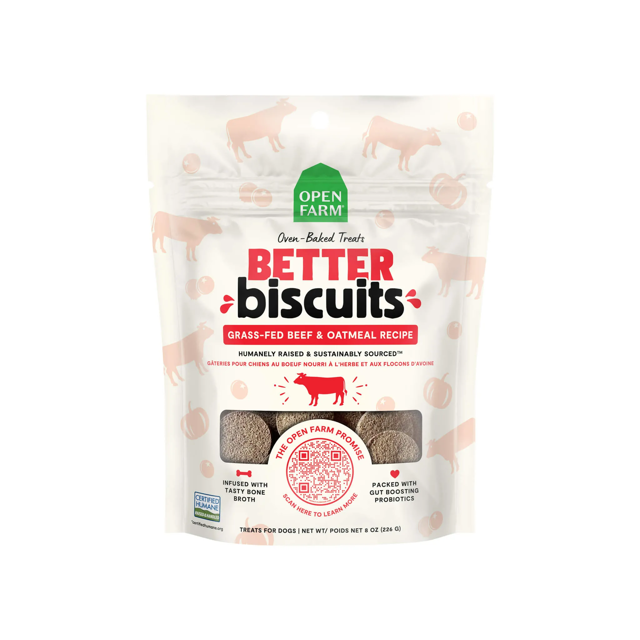 Open Farm Better Biscuits Dog Treats 8oz