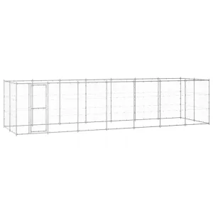 Outdoor Dog Kennel Galvanised Steel 16.94 m²