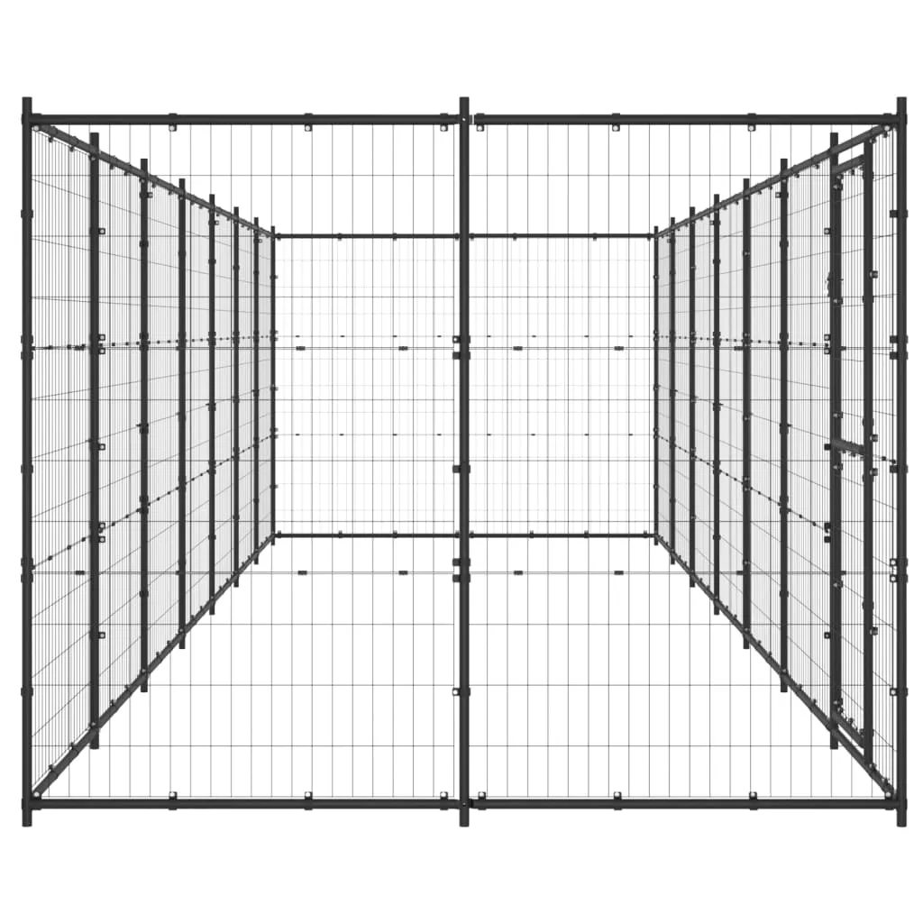 Outdoor Dog Kennel Steel 16.94 m²