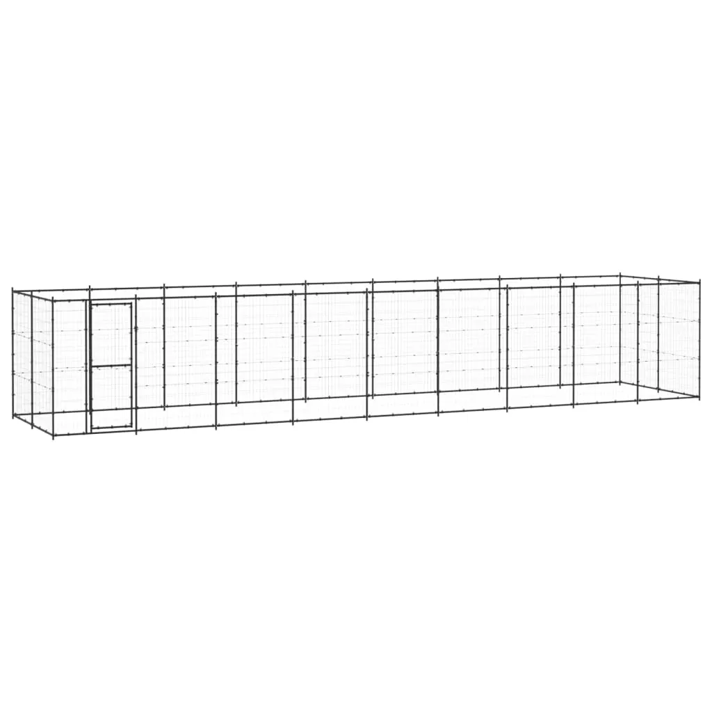 Outdoor Dog Kennel Steel 21.78 m²