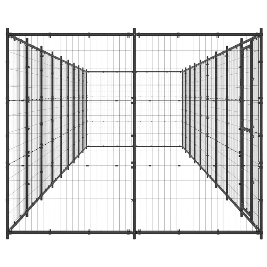 Outdoor Dog Kennel Steel 21.78 m²