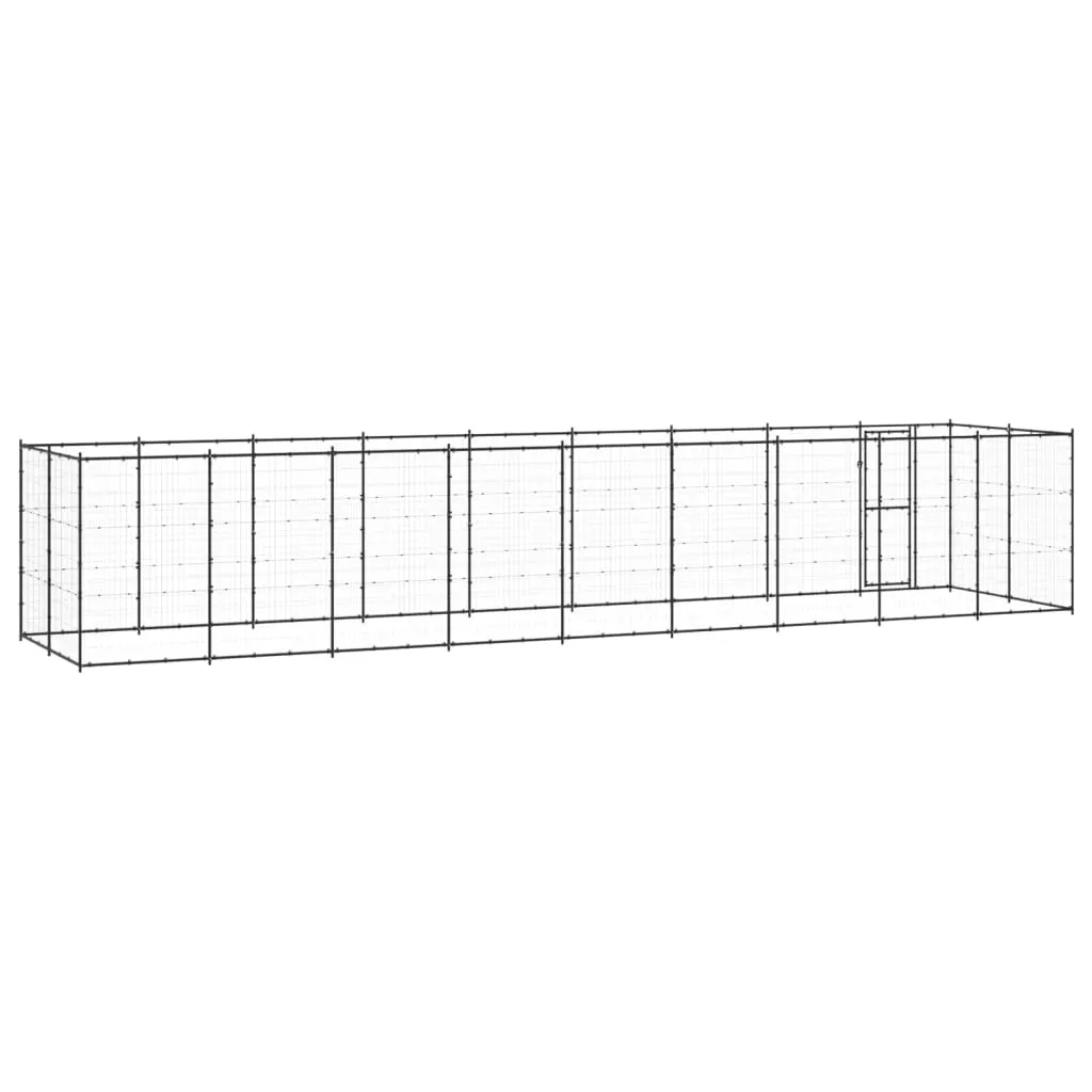 Outdoor Dog Kennel Steel 21.78 m²