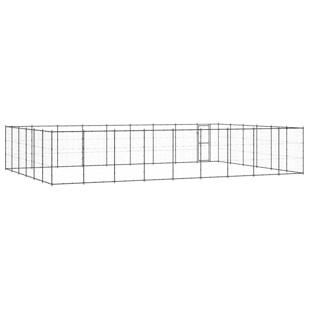 Outdoor Dog Kennel Steel 65.34 m²