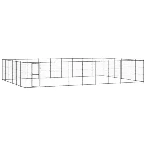 Outdoor Dog Kennel Steel 65.34 m²