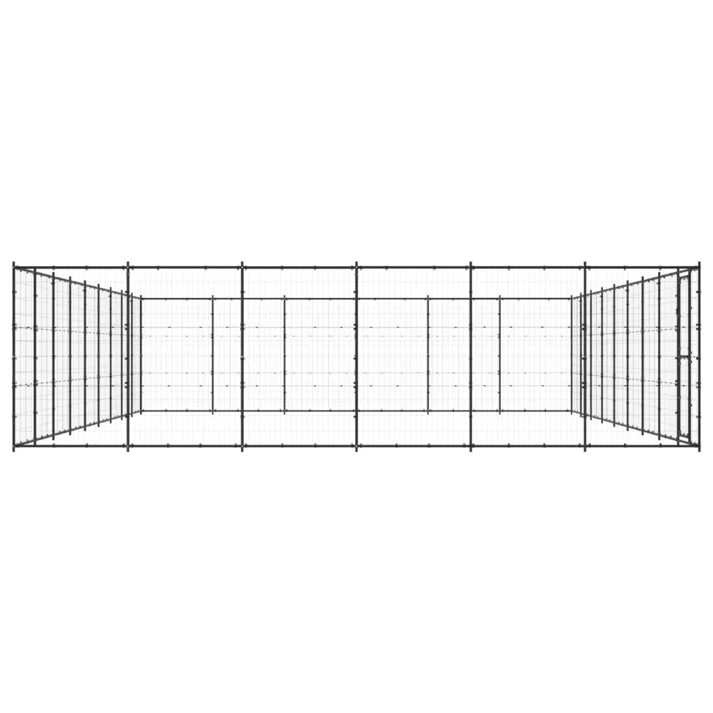 Outdoor Dog Kennel Steel 65.34 m²