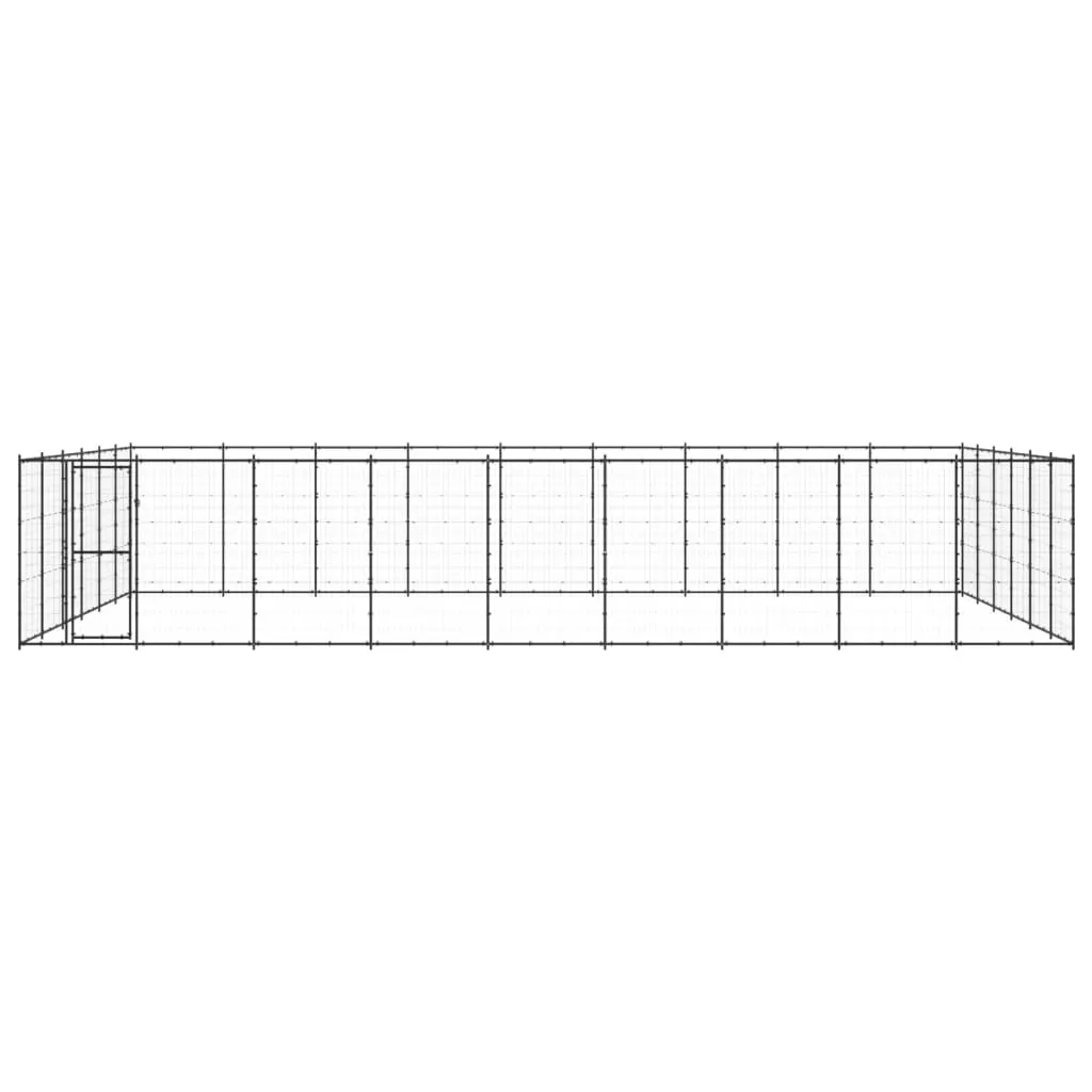 Outdoor Dog Kennel Steel 65.34 m²