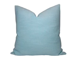 Outdoor Woven Pillow Cover in Pool Blue