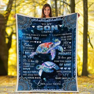 Personalized Name Blanket To Son From Mom