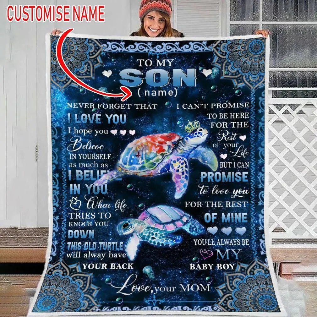 Personalized Name Blanket To Son From Mom