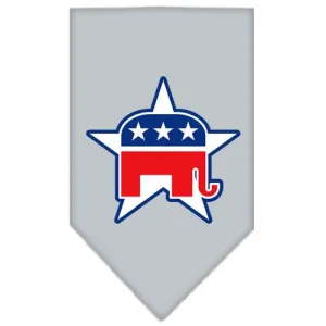 Republican Screen Print Bandana Grey Small